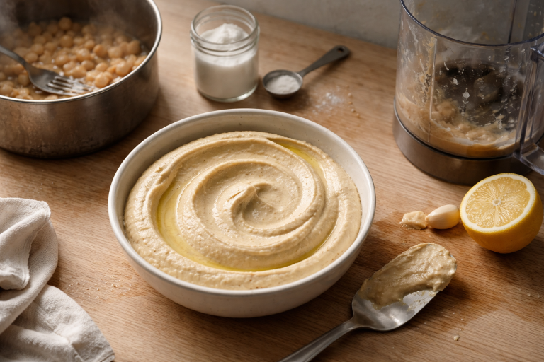 Cremet hummus uden bitter kant: min teknik til møre kikærter og balanceret smag
