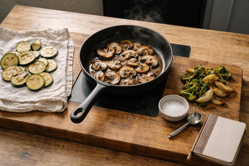 Salt med vilje: få grøntsager der bruner, knaser og smager af noget