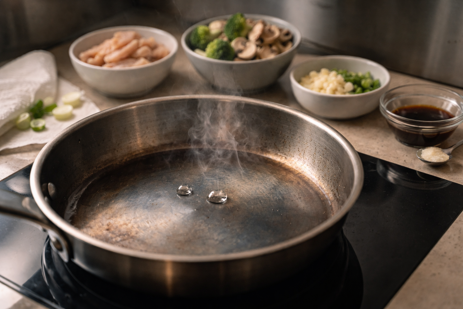 Sprød wok på et helt almindeligt komfur: min metode mod vand i bunden