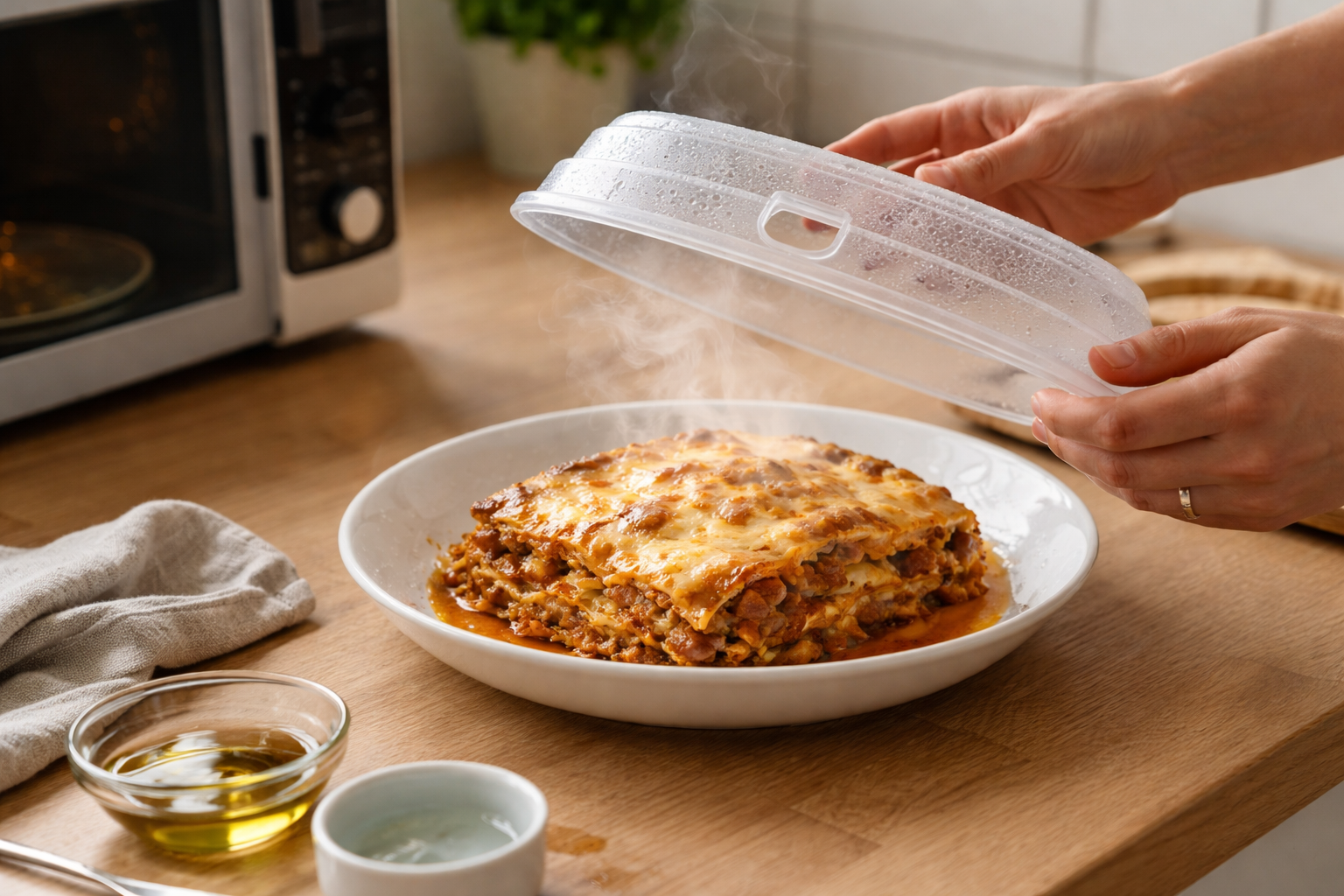 Mikroovn uden tørre rester: mit system til saftig genopvarmning