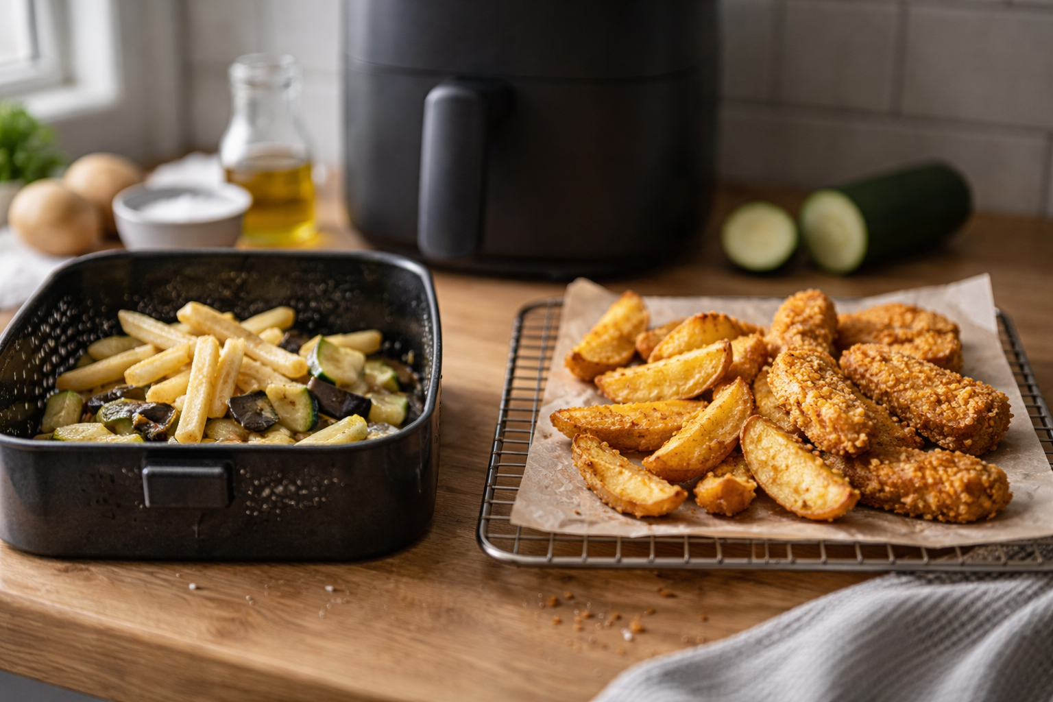 Sprød overflade uden friture - sådan tænker du som en airfryer