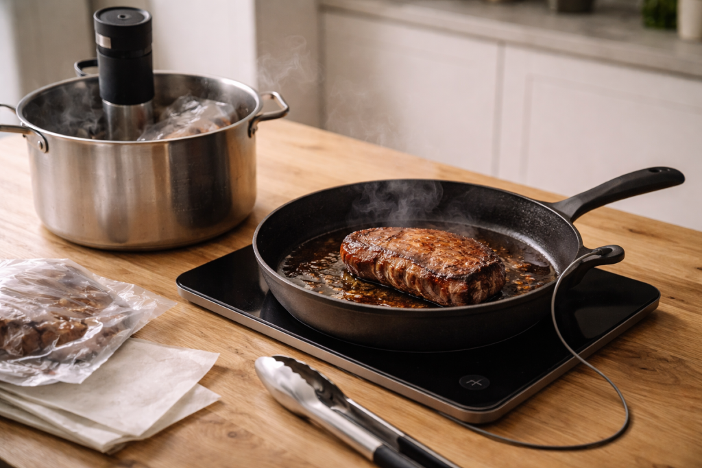 Sous vide vs stegepande - tre sikre succeser til din startpakke