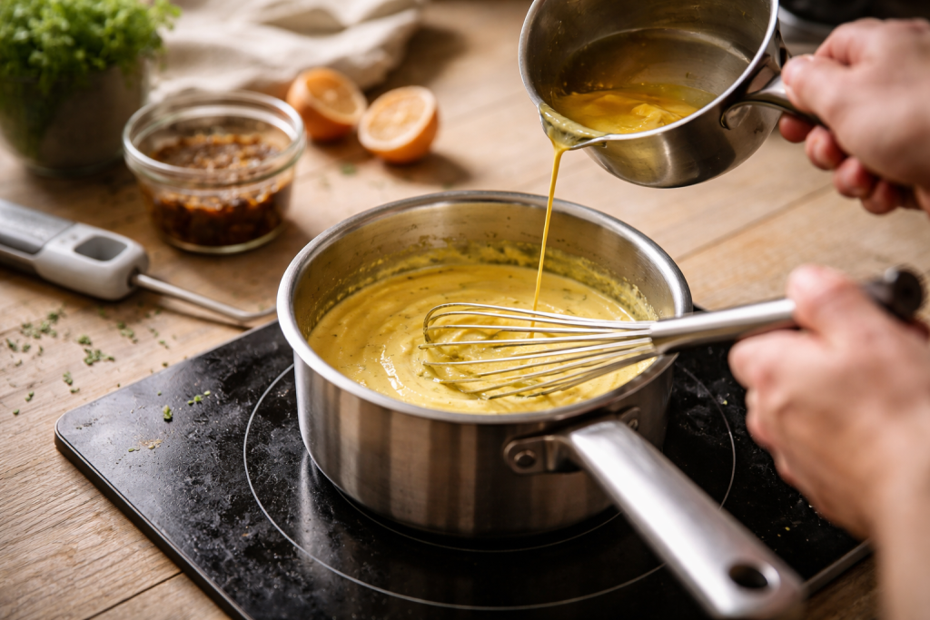 Bearnaise fra bunden: temperatur, smørklarering og redning hvis den skiller
